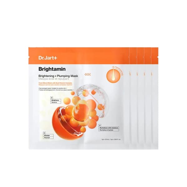 Dr. Jart+ - Brightamin Brightening + Plumping Mask - 5piezas