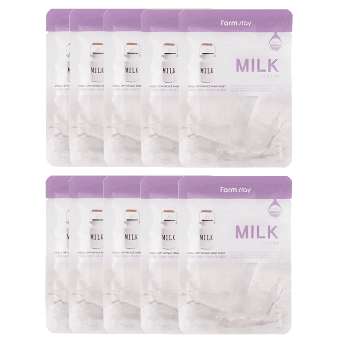 Farm Stay - Visible Difference Mask Sheet - Milk - 10pieza