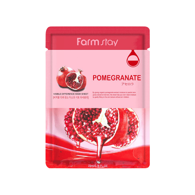 Farm Stay - Visible Difference Mask Sheet - Pomegranate - 1pieza