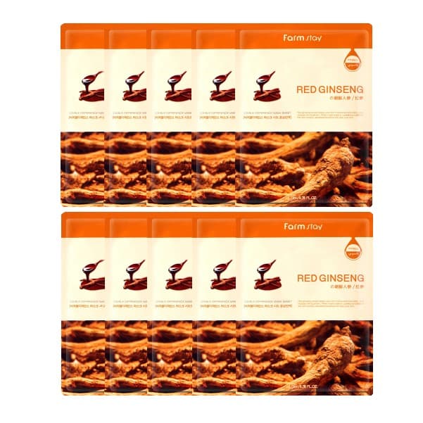 Farm Stay - Visible Difference Mask Sheet - Red Ginseng - 10pieza