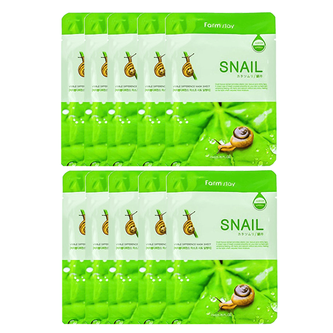Farm Stay - Visible Difference Mask Sheet - Snail - 10pieza