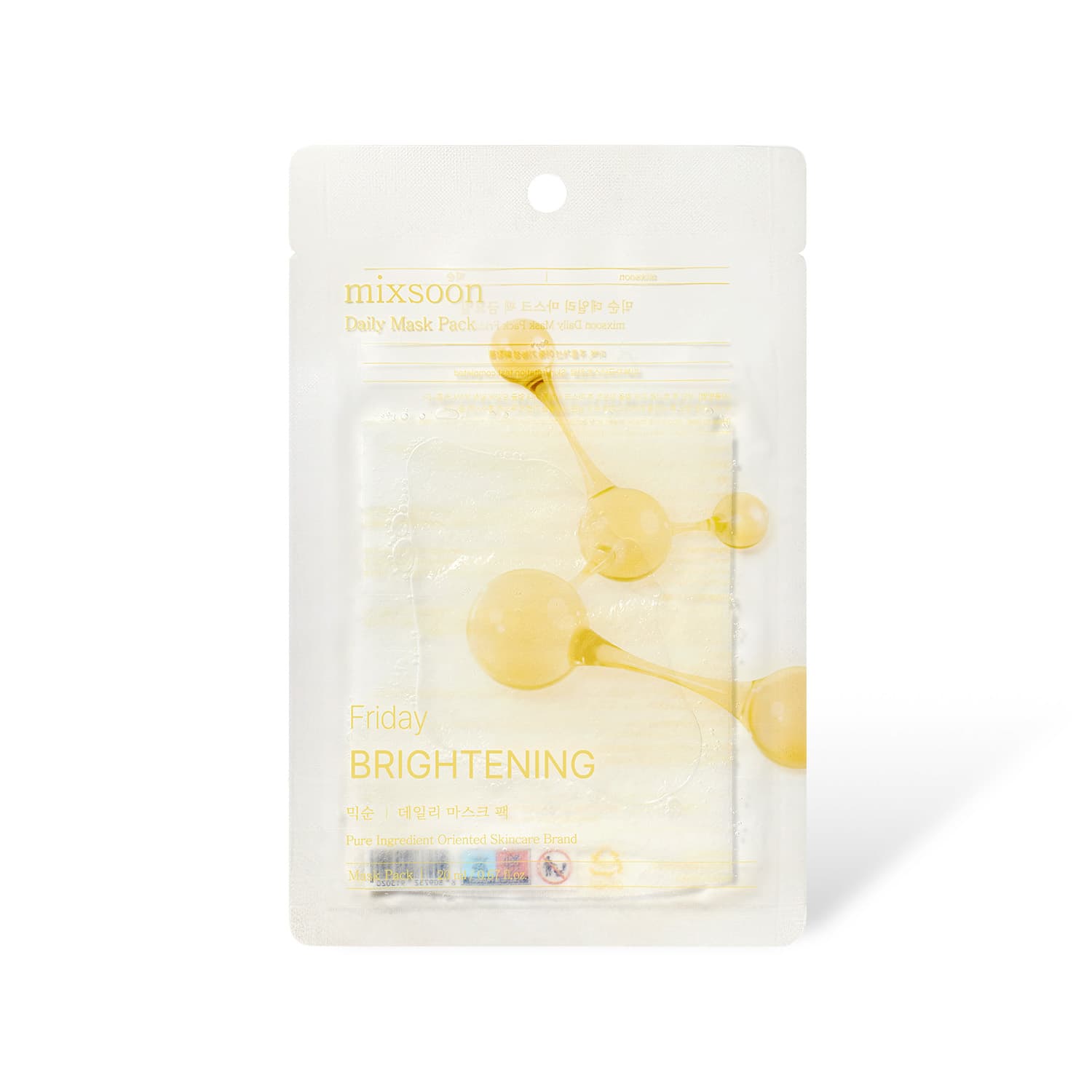 mixsoon - Daily Mask Pack - 10piezas - Friday Brightening