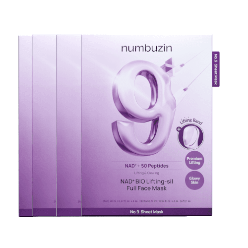numbuzin - No.9 NAD Bio Lifting-sil Full Cover Facial Mask - (20ml+28ml)*4ea