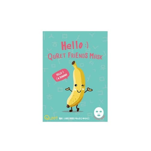 Quret - Hello :) Quret Friends Mask - 1pieza - Banana
