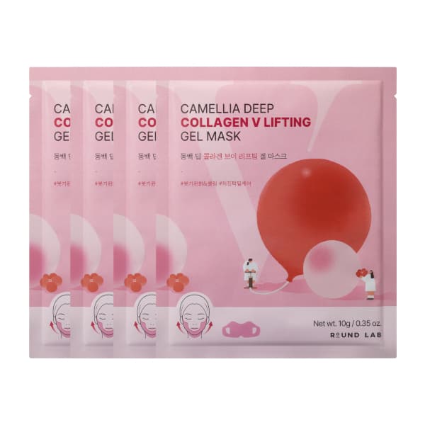 Round Lab - Camellia Deep Collagen V Lifting Gel Mask - 10g*4ea