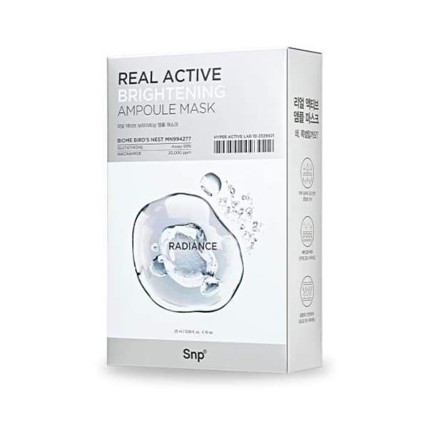 SNP - Real Active Brightening Ampoule Mask - 10ea