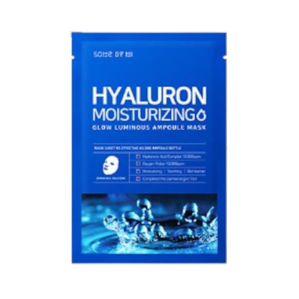 SOME BY MI - Hyaluron Moisturizing Glow Luminous Ampoule Mask (Water) - 1pieza