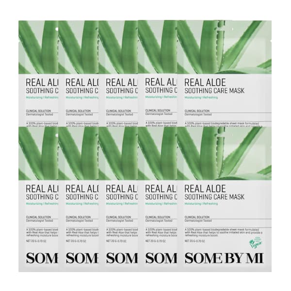 SOME BY MI - Real Aloe Soothing Care Mask - 10piezas