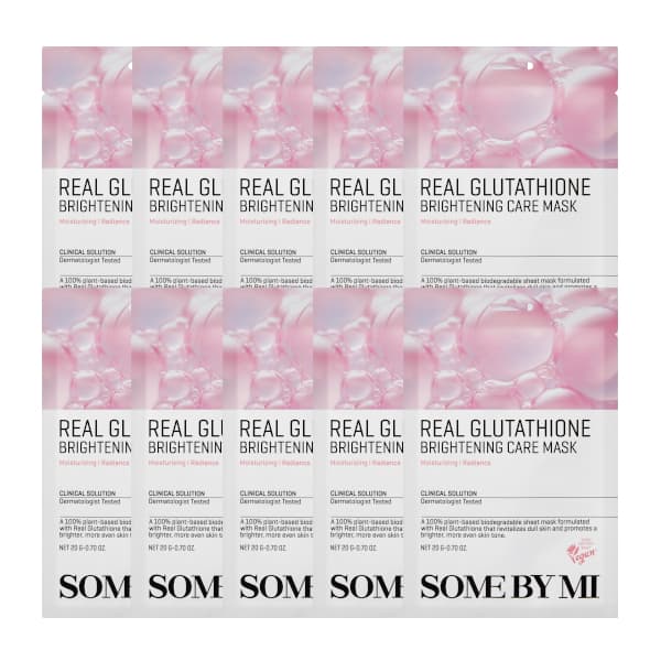 SOME BY MI - Real Glutathione Brightening Care Mask - 10piezas