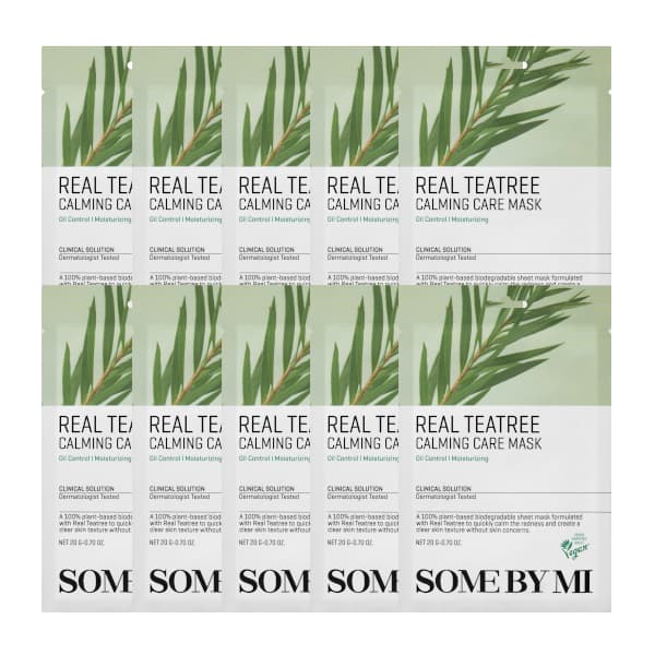 SOME BY MI - Real Teatree Calming Care Mask - 10piezas