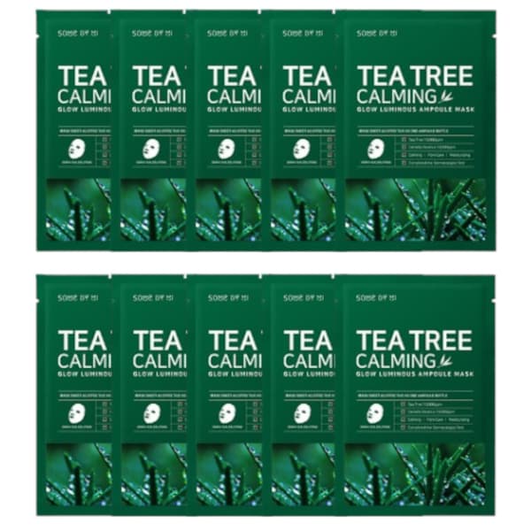 SOME BY MI - Tea Tree Calming Glow Luminous Ampoule Mask - 10piezas