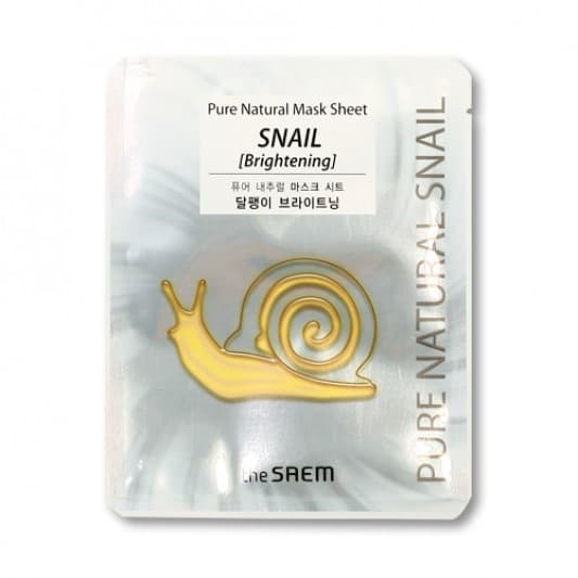The Saem - Pure Natural Mask Sheet - Snail Brightening - 1pieza
